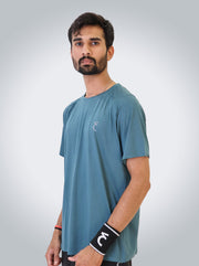 Power Tees Round Neck- Air Force Blue efficult